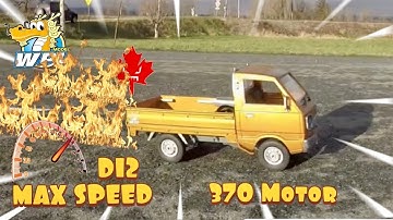 WPL D12 With Upgraded Electronics & 370 Motor Speed Run. It’s Fast 💯