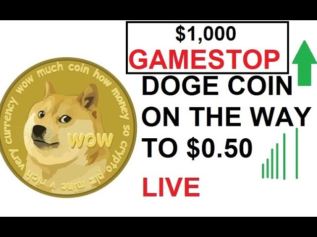 Gme To 1000 Hodl Doge Coin On The Way To 50 Cents Dogecoin Doge Btc Crypto Live Youtube