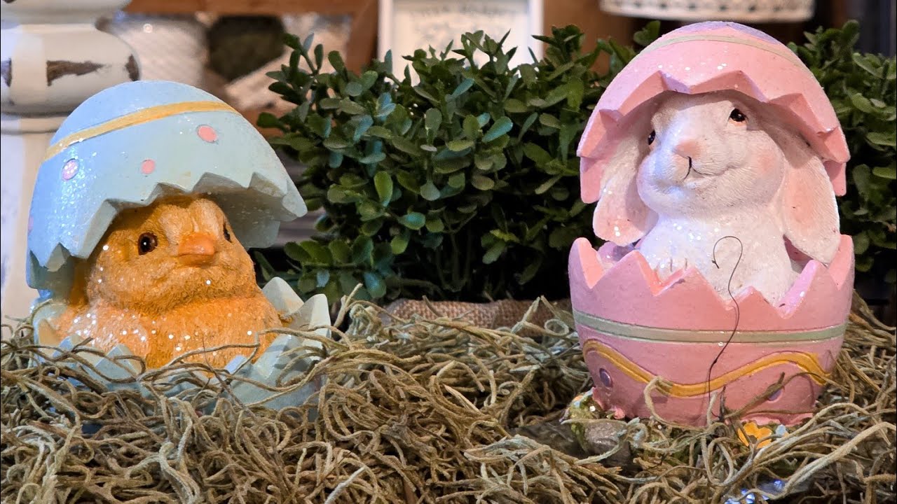 Самые милые пасхальные украшения для весны 🐰🌸 | Простое оформление стола и камина