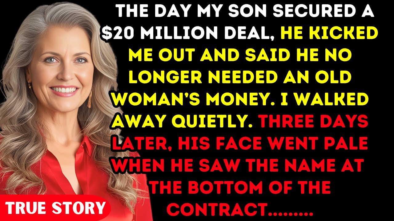 My Son Got A $20M Deal, He Kicked Me Out —3 days later he froze seeing who signed it all up
