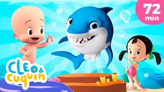 Baby Shark em portugues | Bebê Tubarão e mais músicas infantis de Cleo e Cuquin - Família Telerín