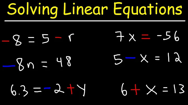 How To Solve Linear Equations In Algebra