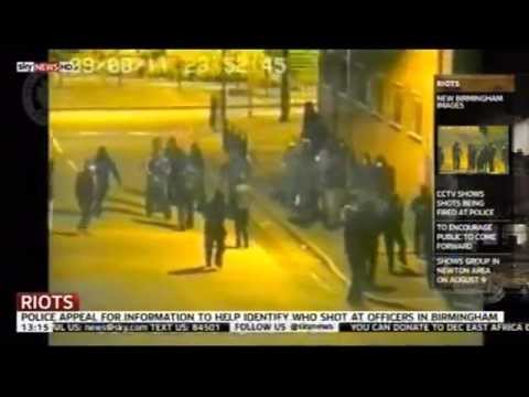 Birmingham Riot 2011: Police release footage - Aston (Sky News Coverage 2)