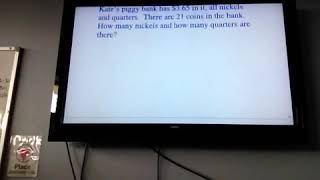 Algebra 1 Goal 7.4 A