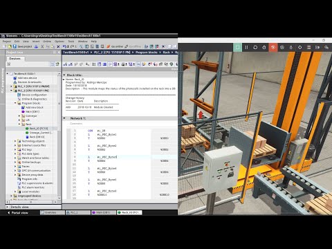 Factory I/O (Automated Warehouse) & TIA Portal