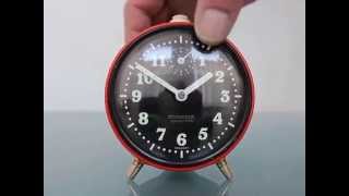 DUGENA LEISE TRIO Alarm Clock Germany Special Start Up Function Vintage Mantel Shelf