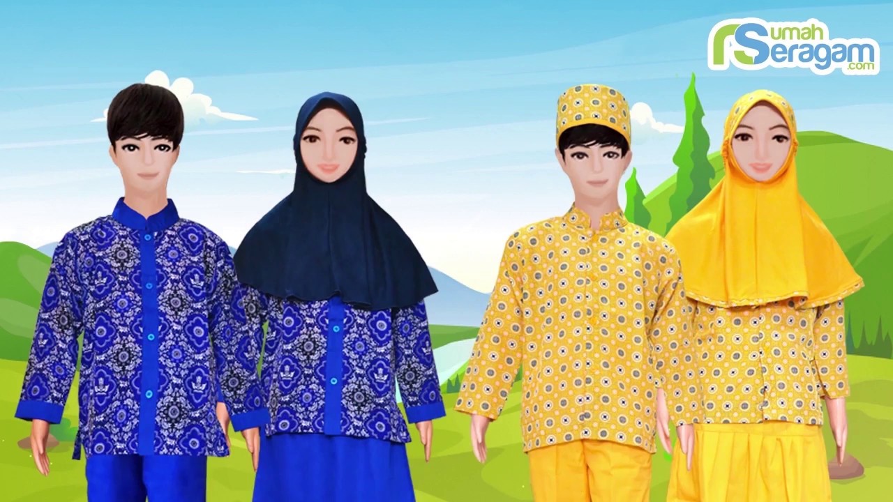 Baju  Seragam TK Muslim  Batik  Terbaru YouTube