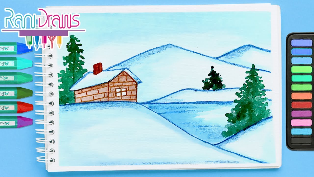 Paisajes Con Colores Frios Faciles De Dibujar