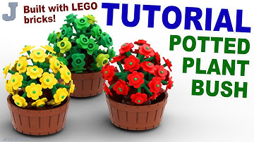 LEGO Tutorial On How To Build A Potted Bush Plant