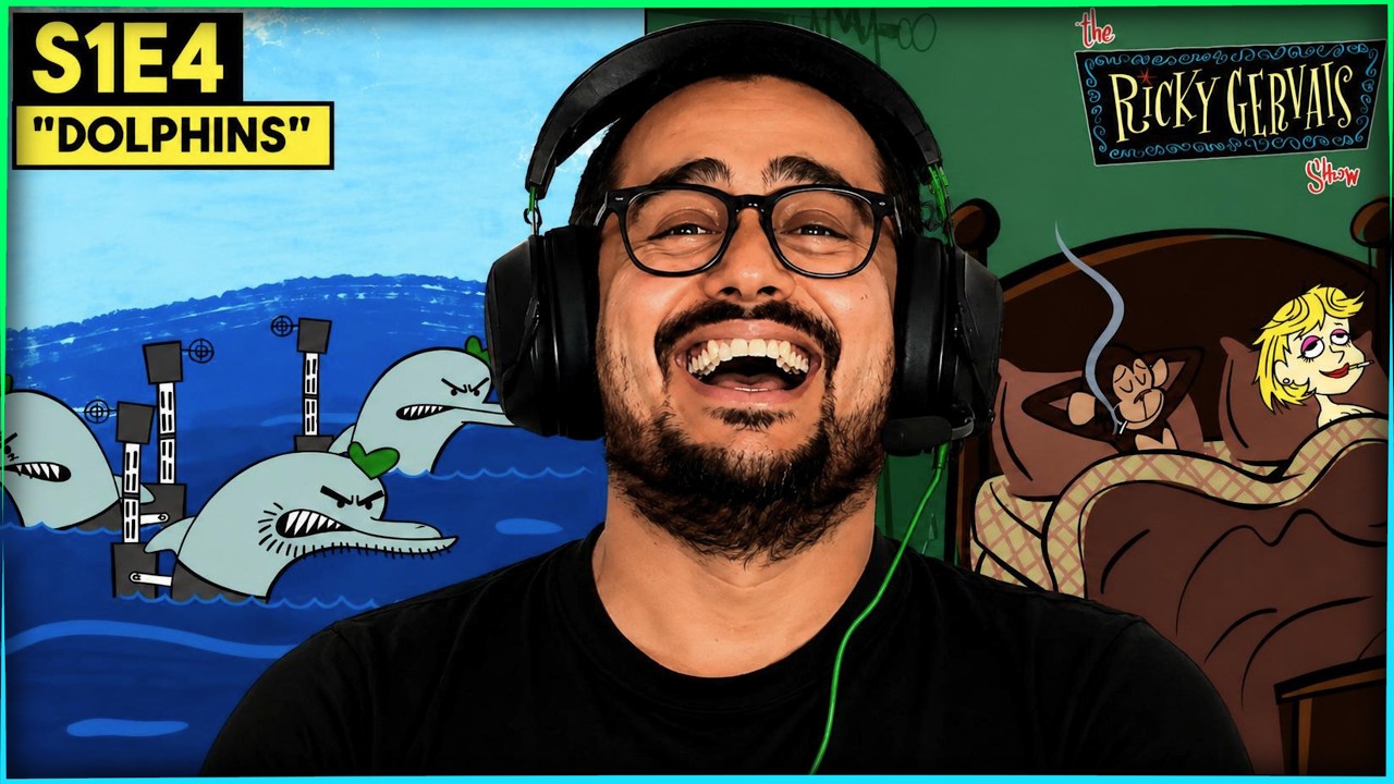 Java Ricky Humongous Reaction ALWAYS BURSTING with Laughter | The Ricky Gervais Show S1E4 Reaction ...