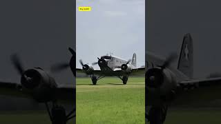 Ju 52 WWII Cargo Plane Classic Landing on Field Airstrip ✈️ #aircraft #airplane #automobile #iafpla