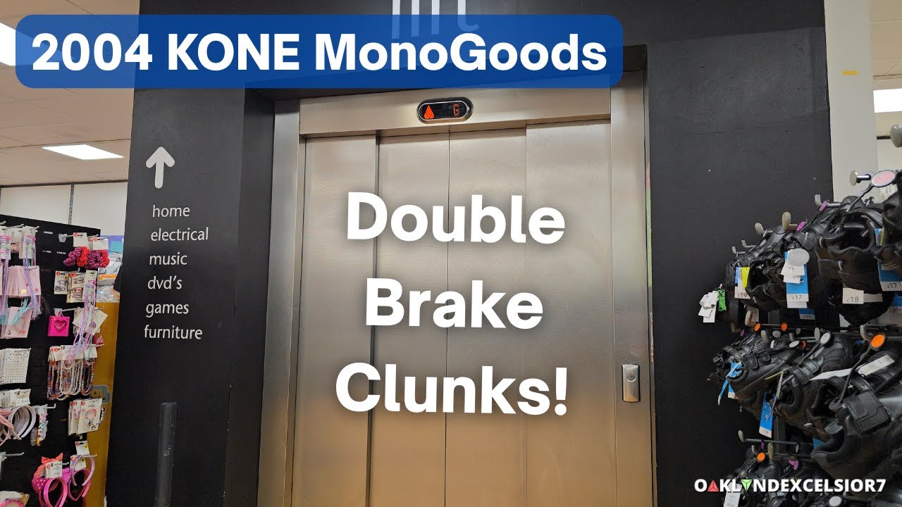 Double Clunking 2004 KONE MonoGoods Lift at ASDA Living Manchester