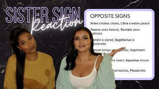 YOU VS YOUR OPPOSITE ZODIAC SIGN AKA SISTER SIGN | ZODIAC LIST REACTION
