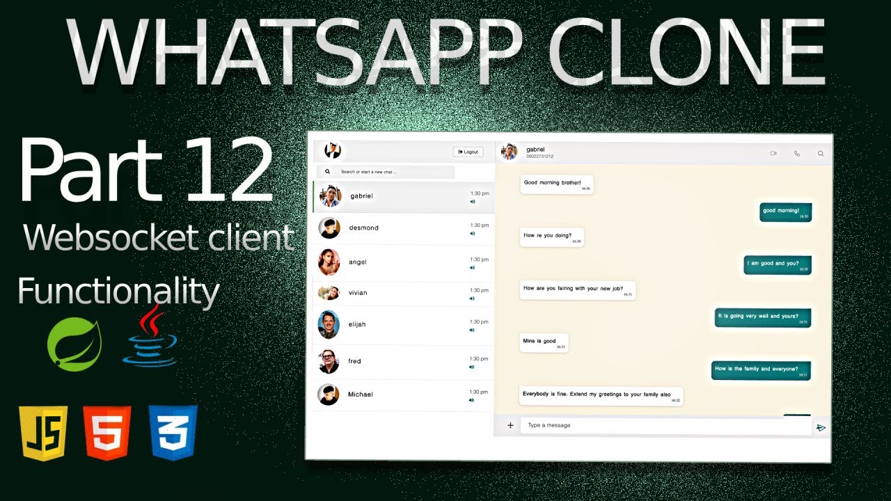 How to build a ChatApp: Websocket implementations client side - YouTube