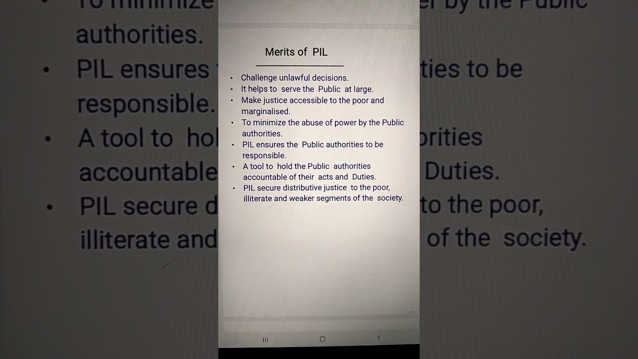 Merits of PIL - Public Interest Litigation