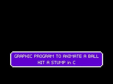 Program to Animate a ball Hitting a stump in C
