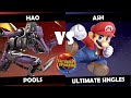 Saturday sparring  hao ridley terry joker vs ash mario captain falcon  smash ultimate pools