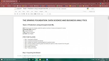 The Sparks Foundation: Task 2- Prediction using Unsupervised ML