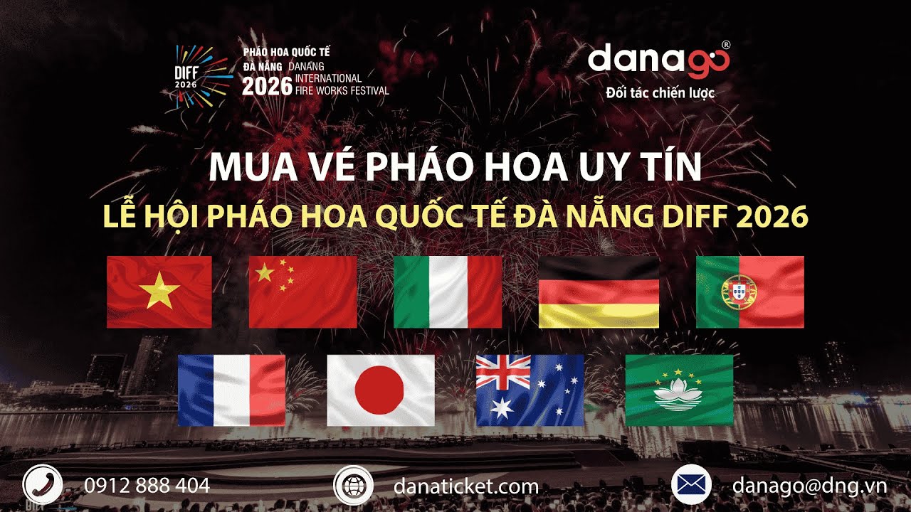 Địa chỉ đặt vé pháo hoa Đà Nẵng DIFF 2026 trực tuyến