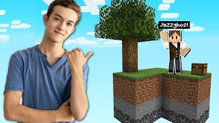 JOGANDO SKYBLOCK, MAS FOI FEITO POR UM FÃ DO CANAL!