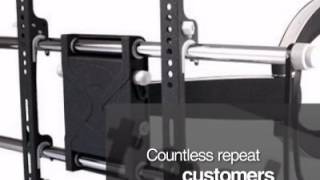 AVF ESL822B-T Tilt and Turn TV Mount with AV Shelving for 37″-60″ Flat Panel TVs and AV Components Full Motion Corner TV Wall Mount - 32