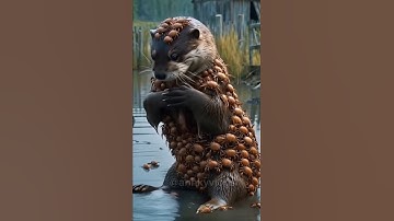 Nhân viên cứu hộ, đã giúp đỡ một con rái cá bị sinh vật lạ tấn công  #shortvideo #ráicá #ai #cuuvat