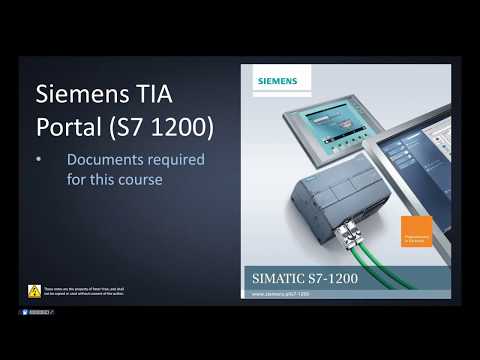 Siemens TIA Portal Tutorial (Documents Required for this Course)