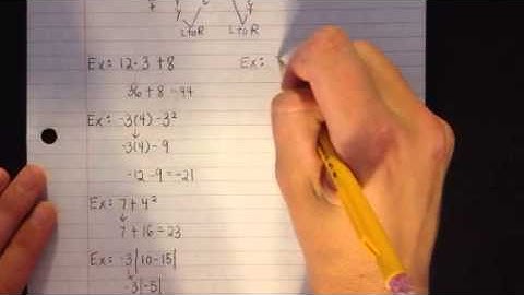 Order of Operations and Evaluating Expressions