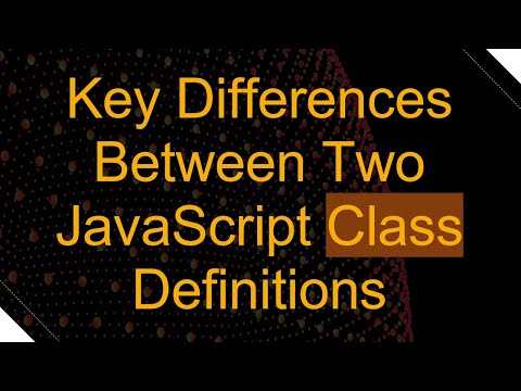 Key Differences Between Two JavaScript Class Definitions