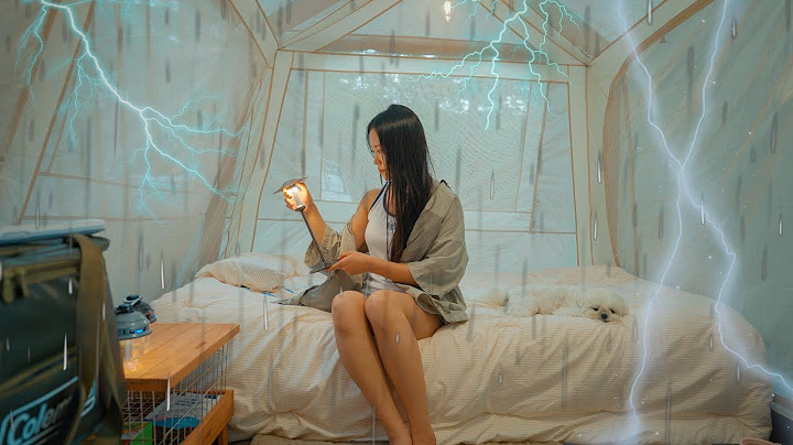 Thunder and lightning that can't sleep at all Camping in heavy rain ⛈️
