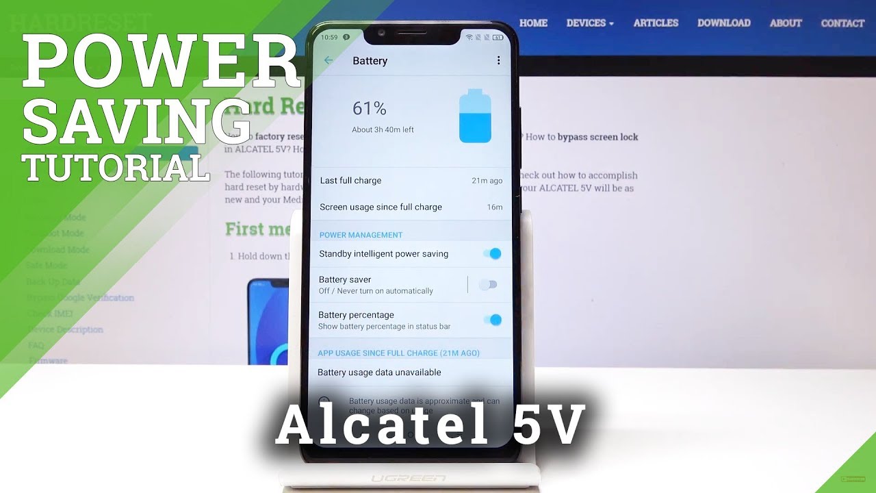 How to Use Power Saving Mode in Alcatel 5V - Low Power Solution