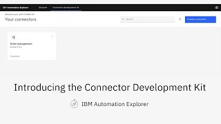 Introducing the Connector Development Kit