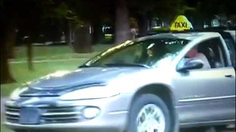 Just For Laughs - taxi splits in two