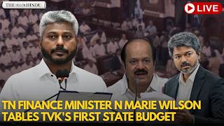 TN Budget 2026 LIVE : Finance Minister N. Marie Wilson presents TVK government's maiden Budget