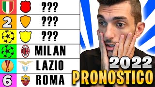 IL MIO PRONOSTICO &quot;PAZZO&quot; DELLA SERIE A 2021-2022