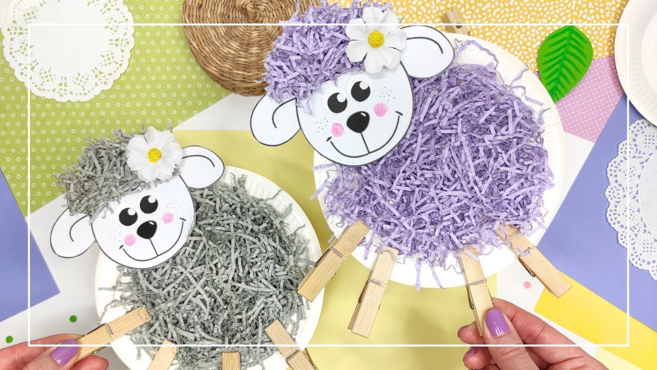 Baranek Wielkanocny DIY 🐑 Praca plastyczna z papierowego talerzyka 🌸 ...