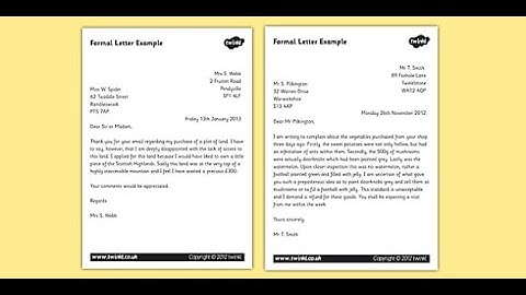 FORMAL LETTERS - GCSE / Functional Skills English