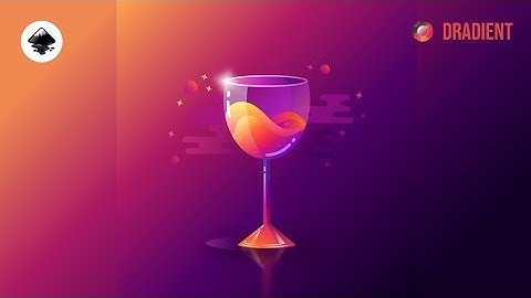 Wine glass vector illustration using Inkscape || SPEED ART