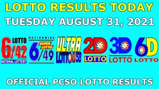 9pm Lotto Result August 31 2021 (Tuesday) PCSO Today screenshot 1