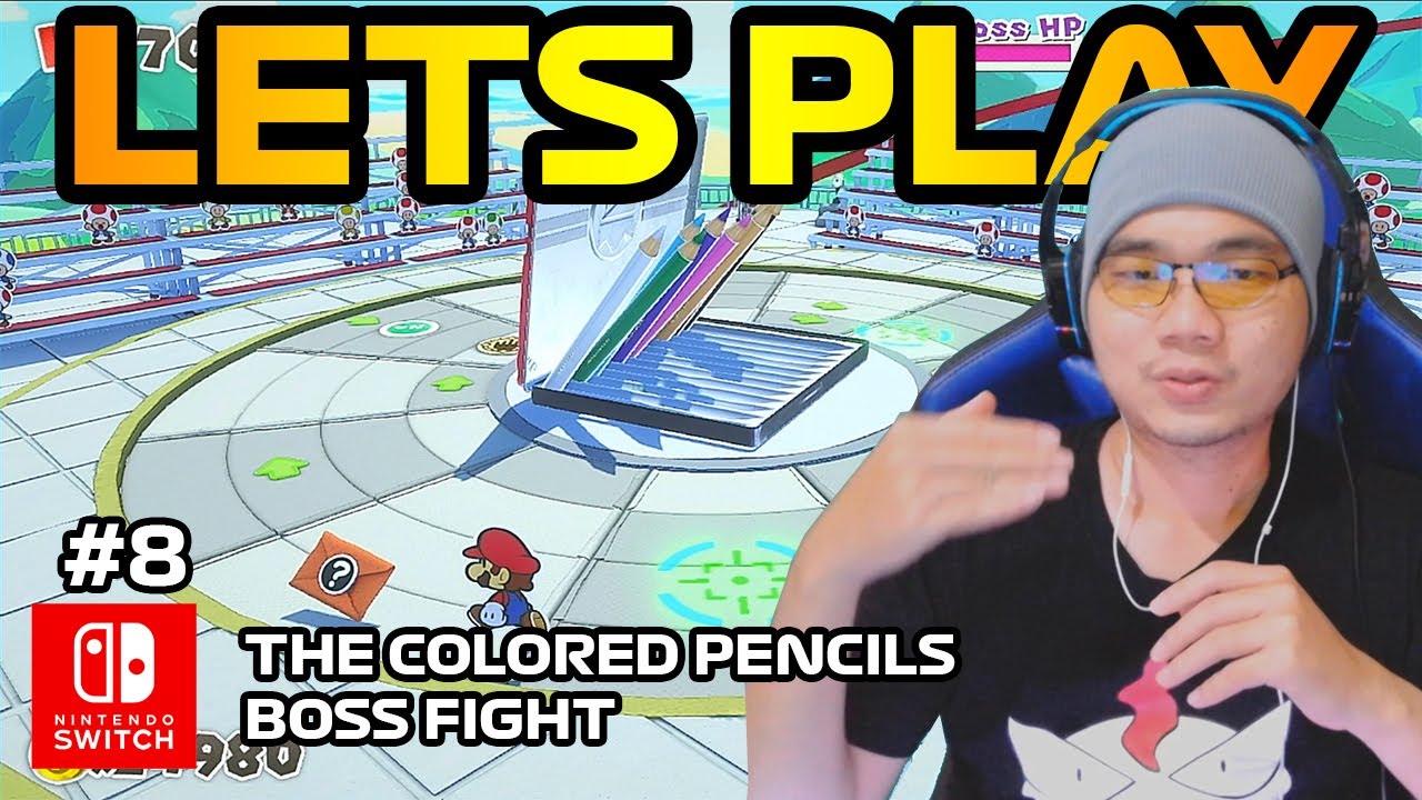 THE COLORED PENCILS BOSS FIGHT PAPER MARIO THE ORIGAMI KING NINTENDO