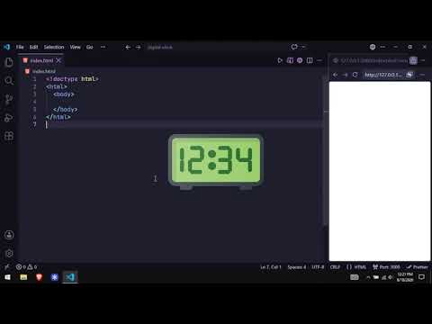 Build a Digital Clock with HTML, CSS & JavaScript | JavaScript Mini Project