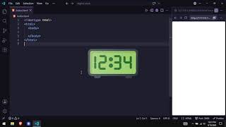 Build a Digital Clock with HTML, CSS & JavaScript | JavaScript Mini Project