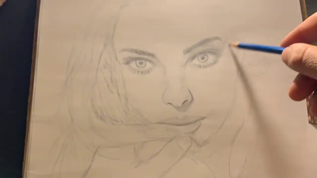ART BY EVANGELOS pencil sketch drawing of a woman. - YouTube
