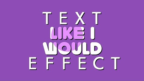 Text Effect | SVP Tutorial