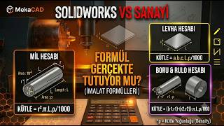 Solidworks Malzeme Tanımlama Ve Kütle Ağırlık Hesabı İmalat Formülleri