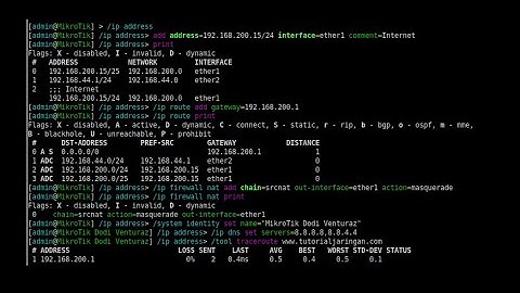 Tutorial Cara Setting Router MikroTik Menggunakan CLI (Command Line Interface)