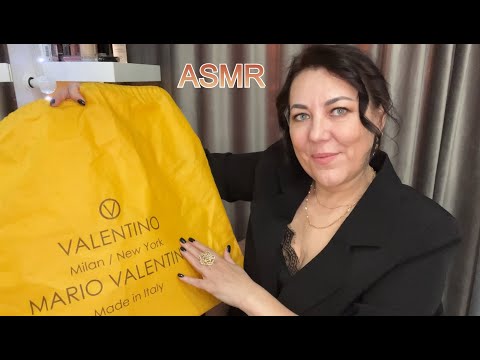 😍ASMR🛍️МНОГО МУРАШЕК🫠РАСПАКОВКА ПОСЫЛКИ ИЗ АМЕРИКИ🤩Valentino/Тихий голос и ШЕПОТ/ШУРШАНИЕ РЕЛАКС100%