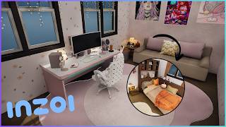 Cozy Pink Autumn Gaming Room | inZOI Room Speed Build screenshot 1