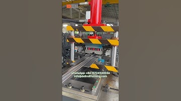 Shelving system slotted beam roll forming machine #rollformingmachine #shelving #beam #rack #upright