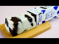 Cow-Pattern Milk Pudding made in a Milk Carton 牛乳パックでまるごと牛柄ミルクプリン